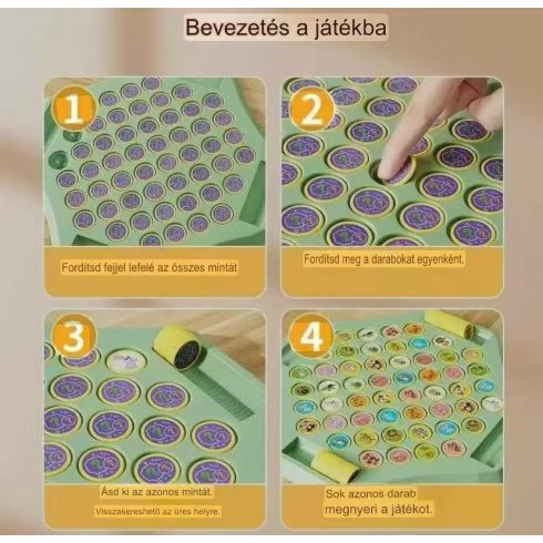 Memória sakk - Találj egyforma társasjáték állat