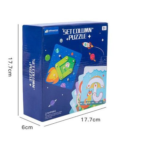  Montessori Kreatív Geotábla Puzzle Fejlesztő Játék 