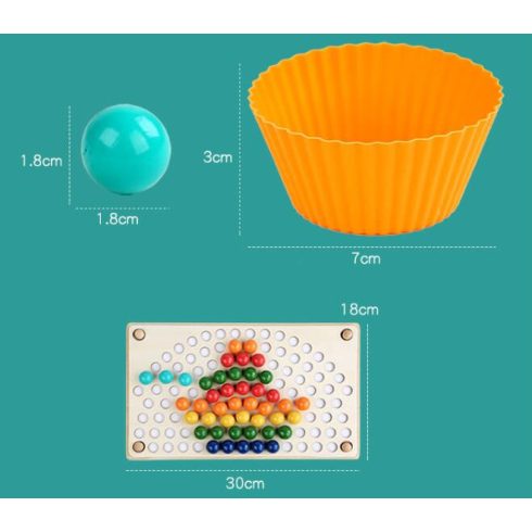 Montessori Gyöngy Játék  Clip Beads Játék