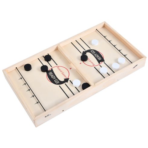 Parittyás Korongos Jégkorong Társasjáték Fából Készült Társasjáték Tablehockey gombfoci 56cm