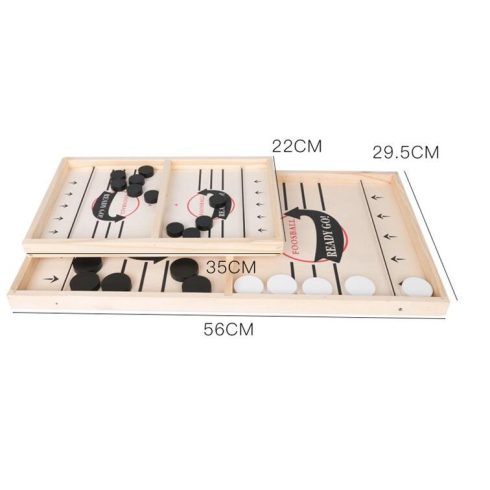 Parittyás Korongos Jégkorong Társasjáték Fából Készült Társasjáték Tablehockey gombfoci 56cm