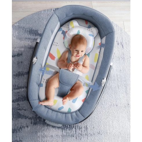 Bluetooth Ringató-zenélő Elektromos Babahinta És Pihenőszék szürke