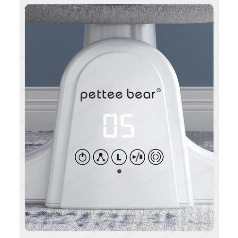 Bluetooth Ringató-zenélő Elektromos Babahinta És Pihenőszék szürke