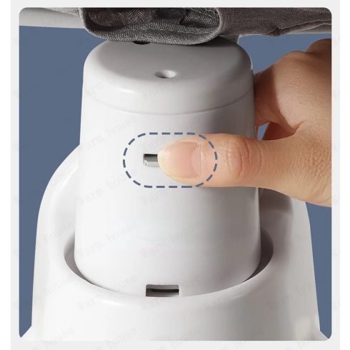 Bluetooth Ringató-zenélő Elektromos Babahinta És Pihenőszék szürke