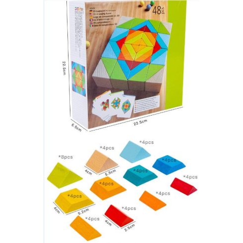 48darabos 3d Kreatív Építőkockák Játék