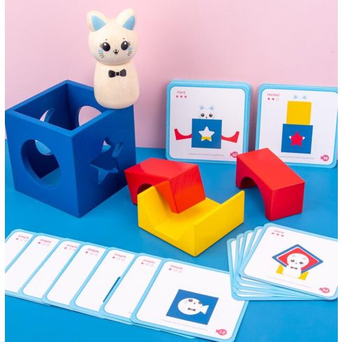 Logikai Rejtvény Magic Box építőjáték Nyuszi Játékok Kitten Adventure 