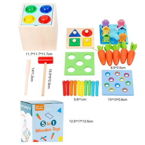 Montessori 5 Az 1 Ben Kalapácsos Játék 