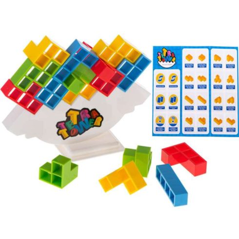 Tetris Rejtvényfejtő Kiegyensúlyozó Blokkok Puzzle Játék 64darabos