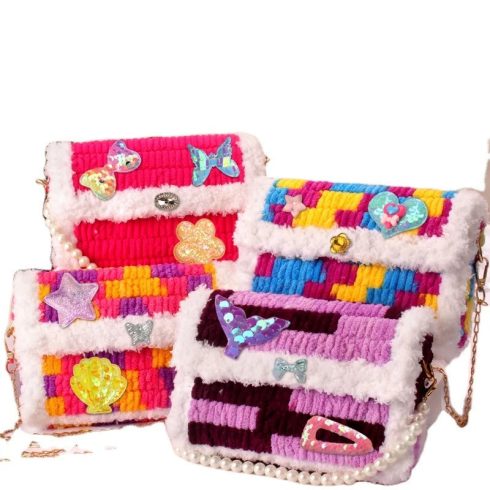 DIY Kreatív horgolt kézitáska készlet lányos játékok ajandek