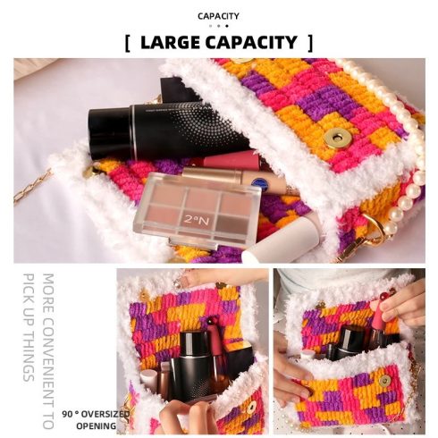 DIY Kreatív horgolt kézitáska készlet lányos játékok ajandek