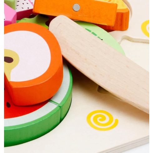Zöldség Vágott Montessori Zöldség Szeletelő Puzzle 30x22,5cm 