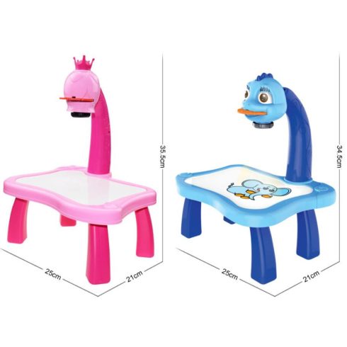 Készségfejlesztő Vetítő Rajzolós Projektor 25 Cm Asztallal Kék