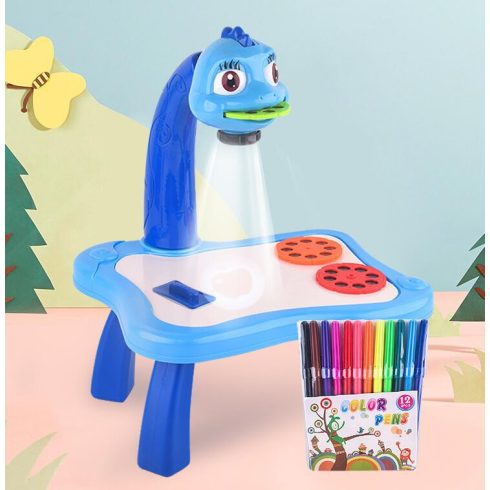 Készségfejlesztő Vetítő Rajzolós Projektor 25 Cm Asztallal Kék