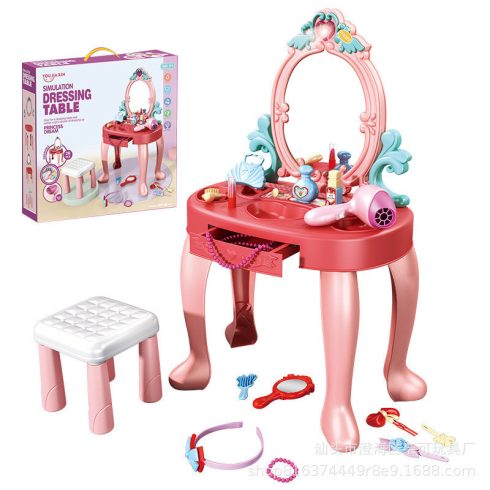 Gyerek Öltözőasztal Székkel És Kiegészítőkkel 74,7cm