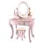 Gyerek Fából Készült Öltözőasztal fésülködőasztal Székkel És Kiegészítőkkel 90cm