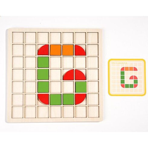 Fából Készült Logik Puzzle Mozaik Játék