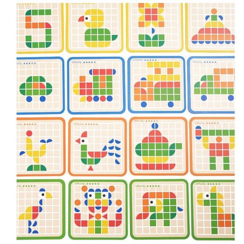 Fából Készült Logik Puzzle Mozaik Játék