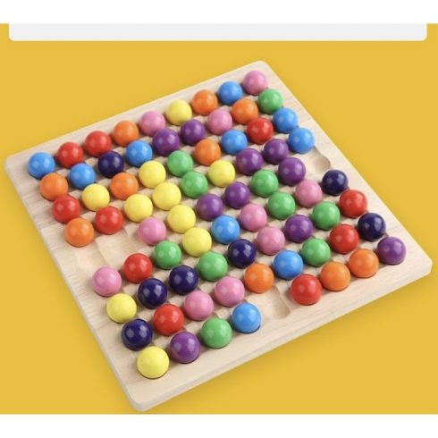 3 Az 1 Ben Montessori Szivárvány Színű Gyöngyök Clip Beads Oktató Játék +oktatási Puzzle Csengővel