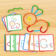   Montessori Fa Kreatív Botok És Gyűrűk Intelligencia Kirakós Puzzle Játék 