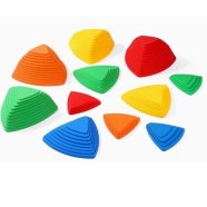   11pcs Egyensúlyozó Kövek Gonge Szenzoros ösvény folyami kövek az egyensúlyedzés padlójához, láva játék 11 elem színes