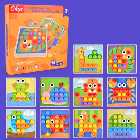 Montessori Fa Oktatási Gombmozaik 57el