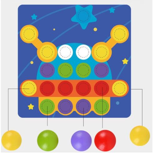 Montessori Fa Oktatási Gombmozaik 57el
