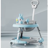 3in1 Átalakítható Zenélő Bébikomp Tolókarral Kék