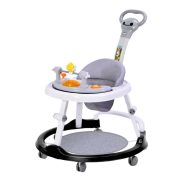   3in1 Átalakítható Zenélő Bébikomp Tolókarral Fekete Szürke 