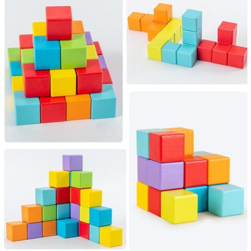Block Építőelem Puzzle Tér Háromdimenziós Gondolkodás Gyakorló Játék