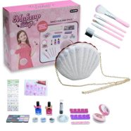   Gyermek Smink És Körmös Készlet Kagyló Alakú Kistáskával 