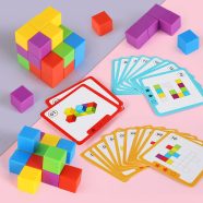   Puzzle Logika Gyakorló Játékok Gondolkodó Szivárványblokk Építőkövek Oktatási Segédanyagok