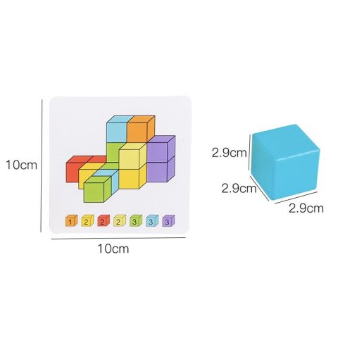 Puzzle Logika Gyakorló Játékok Gondolkodó Szivárványblokk Építőkövek Oktatási Segédanyagok