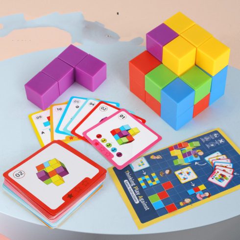 Puzzle Logika Gyakorló Játékok Gondolkodó Szivárványblokk Építőkövek Oktatási Segédanyagok