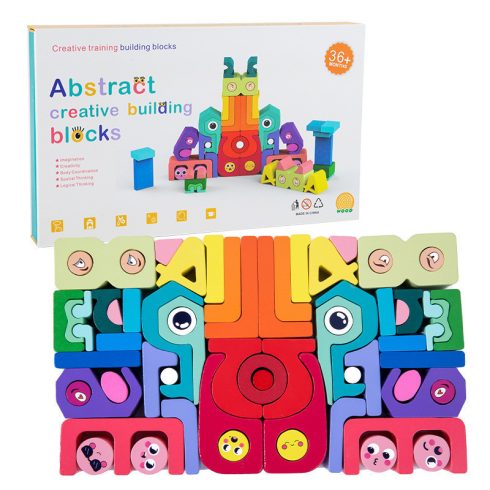 Fa Kreatív Szivárvány Színű Szám Építőkockák Number Blocks 