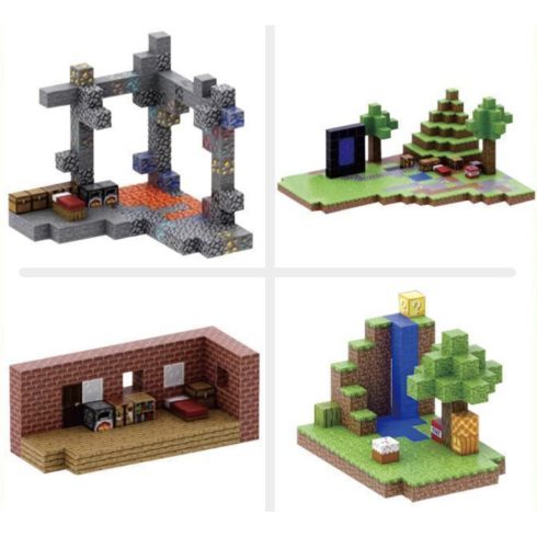 MINEWORLD mágneses építőkocka 242 darabos-véletlenszerű 