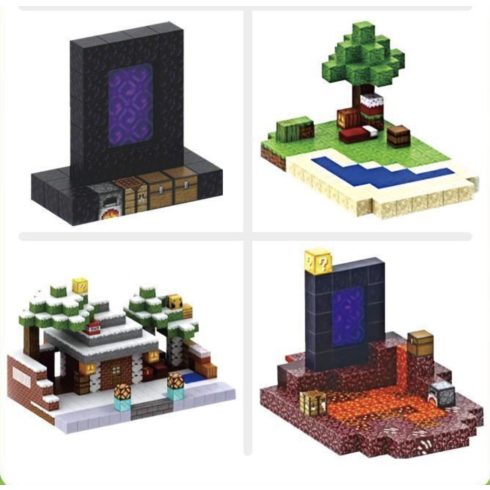 MINEWORLD mágneses építőkocka 150 darabos-véletlenszerű 