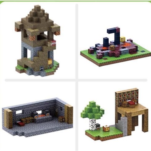 MINEworld craft mágneses építőkocka 108darabos-véletlenszerű 