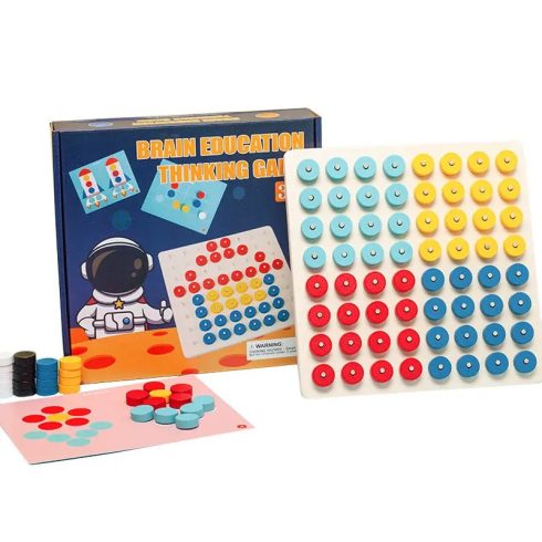 Kreatív Montessori Puzzle Színegyeztető Memória Kirakós Agy Oktatási Körömtábla