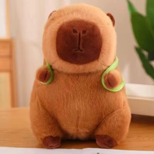 Capybara plüss levehető teknős hátizsákkal 25cm