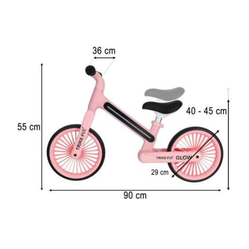 Trike Fix Glow terepkerékpár LED rózsaszín fotobicikli