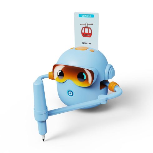 Interaktív oktató játék robot tanulási rajzolási kártyákat markerek kék
