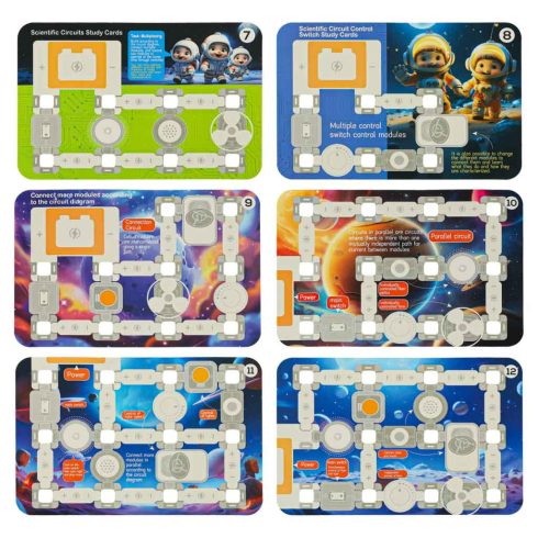 Kis villanyszerelő elektronikai oktatókészlet 45 darabos + 12 kártya