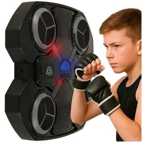 Falra szerelhető boxedzőpad zenével, Bluetooth LED-del és USB-vel BOKSZGEP