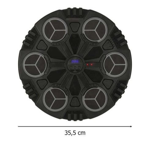 Falra szerelhető boxedzőpad zenével, Bluetooth LED-del és USB-vel