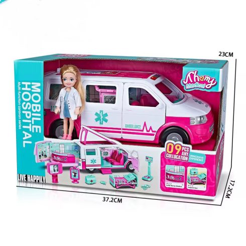 Mentőautó mentő mobil kórház baba kiegészítők