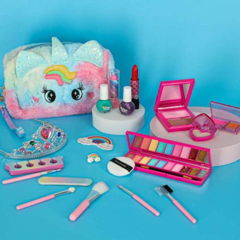 Smink kozmetikumok, sminkalakkok, kozmetikai táska, szoknya, 22 darabos készlet