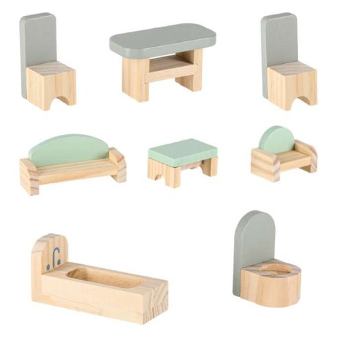 LULILO Peonio 70cm LED rózsaszín fa babaház