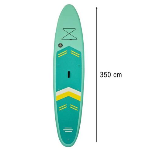 Felfújható SUP deszka úszáshoz üléssel, kiegészítőkkel, evezővel, türkiz szettel, 350 cm
