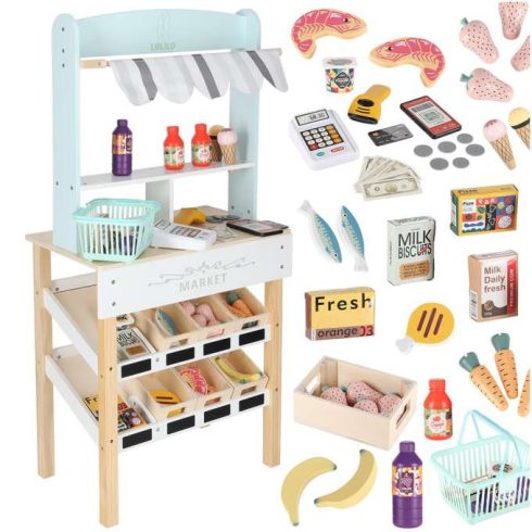 fából készült bevásárlópiac