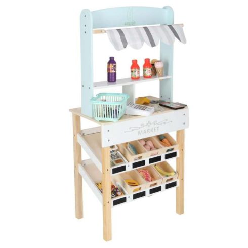 fából készült bevásárlópiac